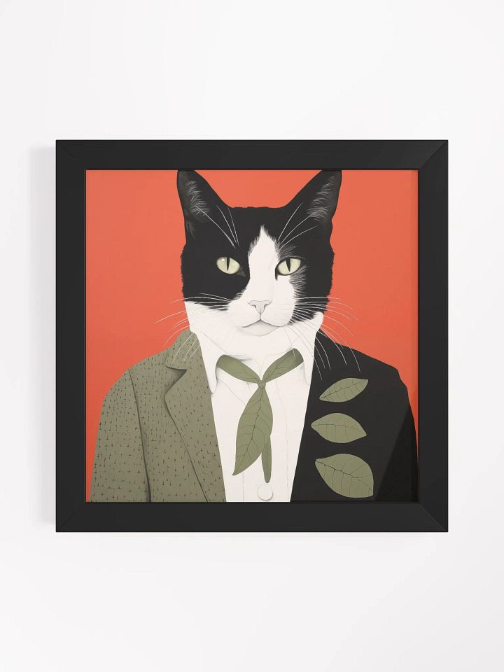 Whimsical Feline Gentleman Poster product image (1)