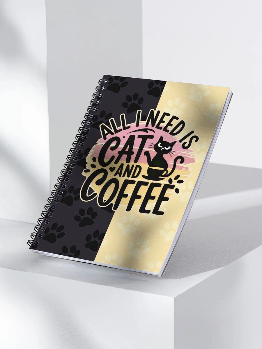 Cat & Coffee Vibes Spiral notebook product image (4)