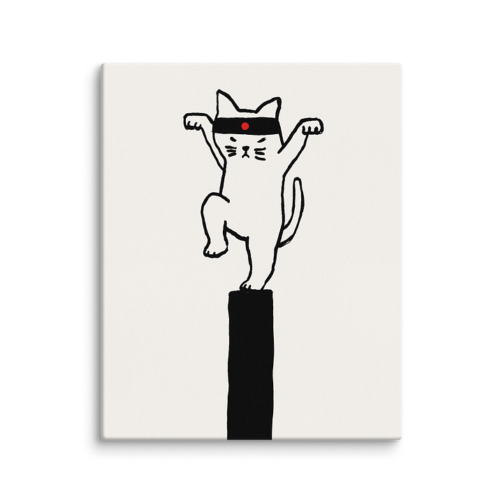 Karate cat canvas art print product image (25)