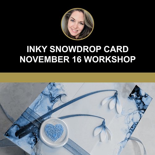 😍 Create a cool winter card showcasing Altenew dies and inks to create delicate snowdrop flowers set against an alcohol ink b...