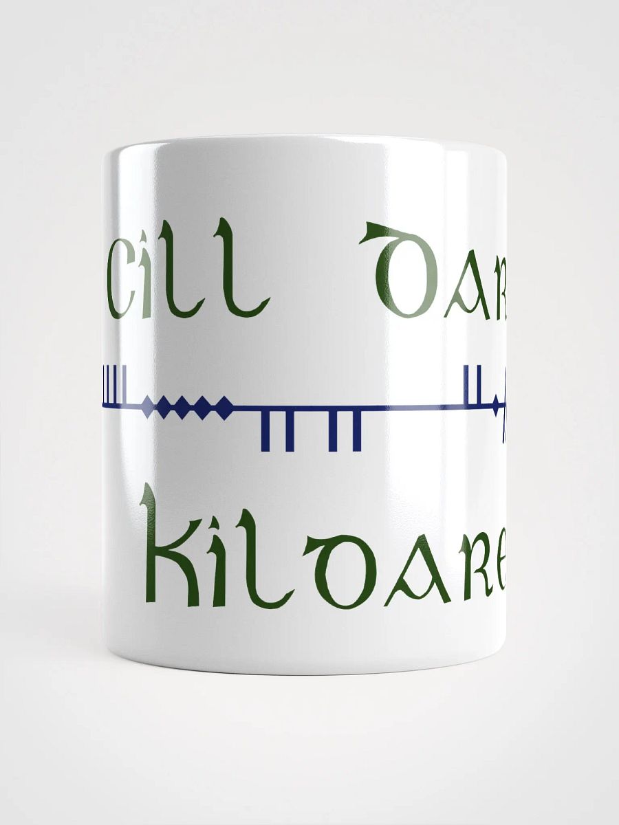 Cill Dara/Kildare Celtic Scholastic style Ogham Script White Glossy Mug product image (5)