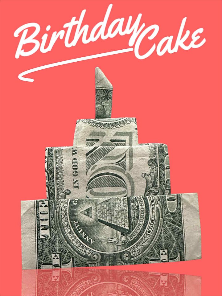 Dollar Origami Birthday cake product image (1)