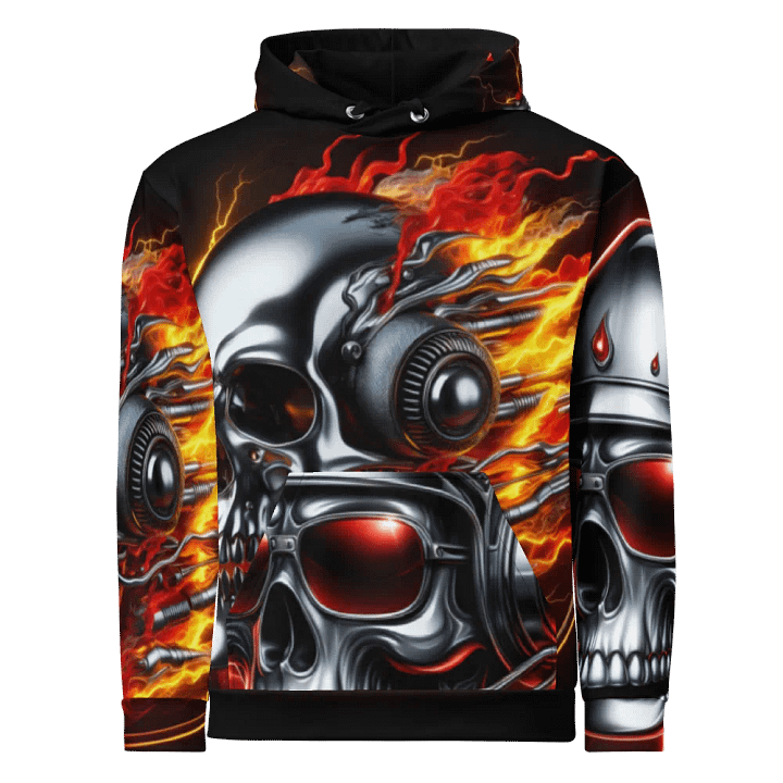 Silver Cyborg - Unisex Skull Hoodie #54 product image (1)