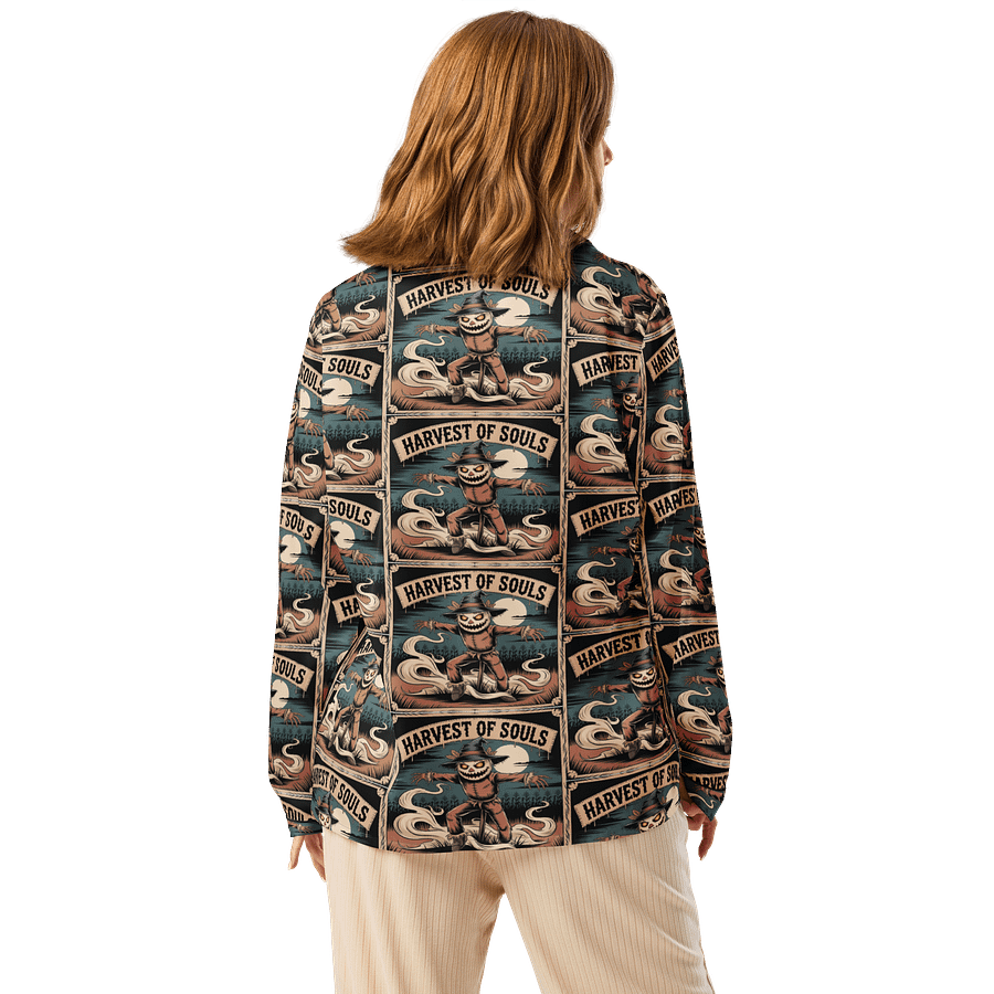 Midnight Veil Designs - Harvest of Souls All-Over Print Women's Long Sleeve Pyjama Top product image (2)