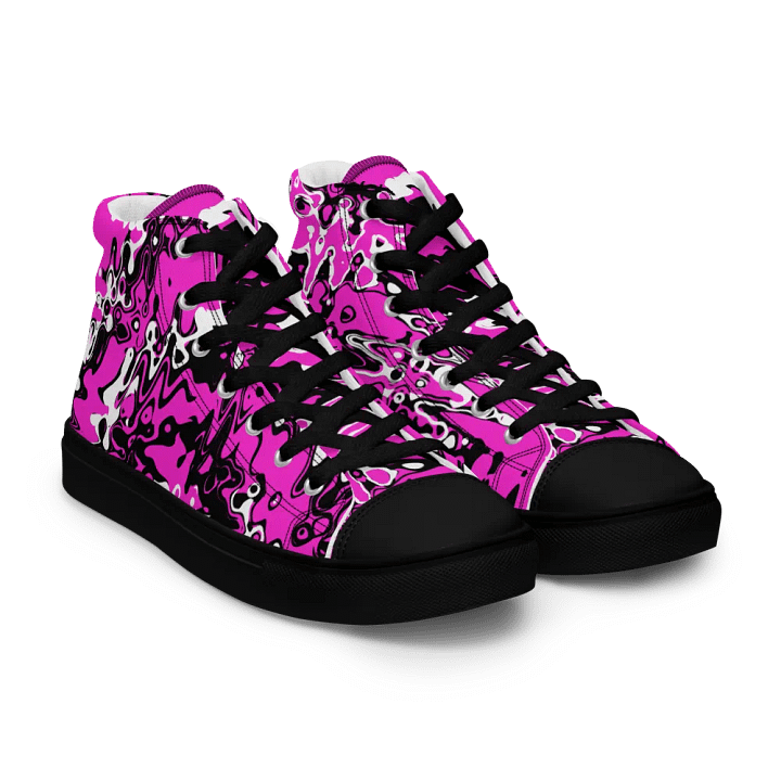 Cyberpink, high top canvas shoes (womens) product image (1)