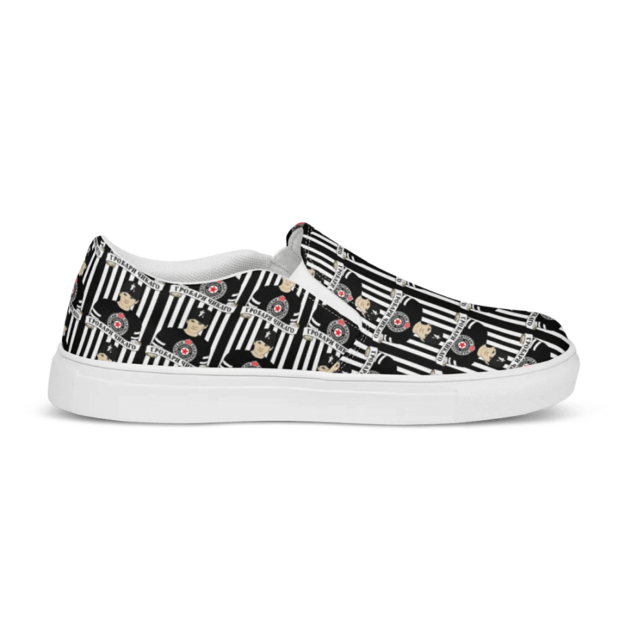 Grobari Čikago KK Partizan Men's Slip-On Canvas Shoes product image (11)