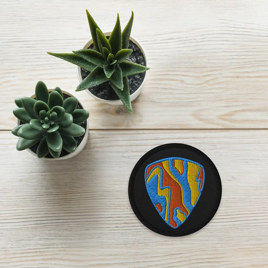 Marble Guitar Pick Embroidered Patch product image (5)