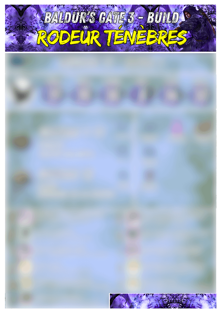 Baldur's Gate 3 : Build Rodeur Ténèbre Maitre des Bêtes (pdf à imprimer) product image (1)