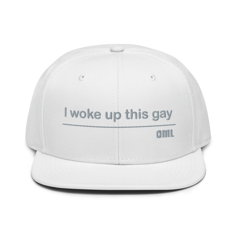 I Woke Up This Gay Snapback - White product image (1)
