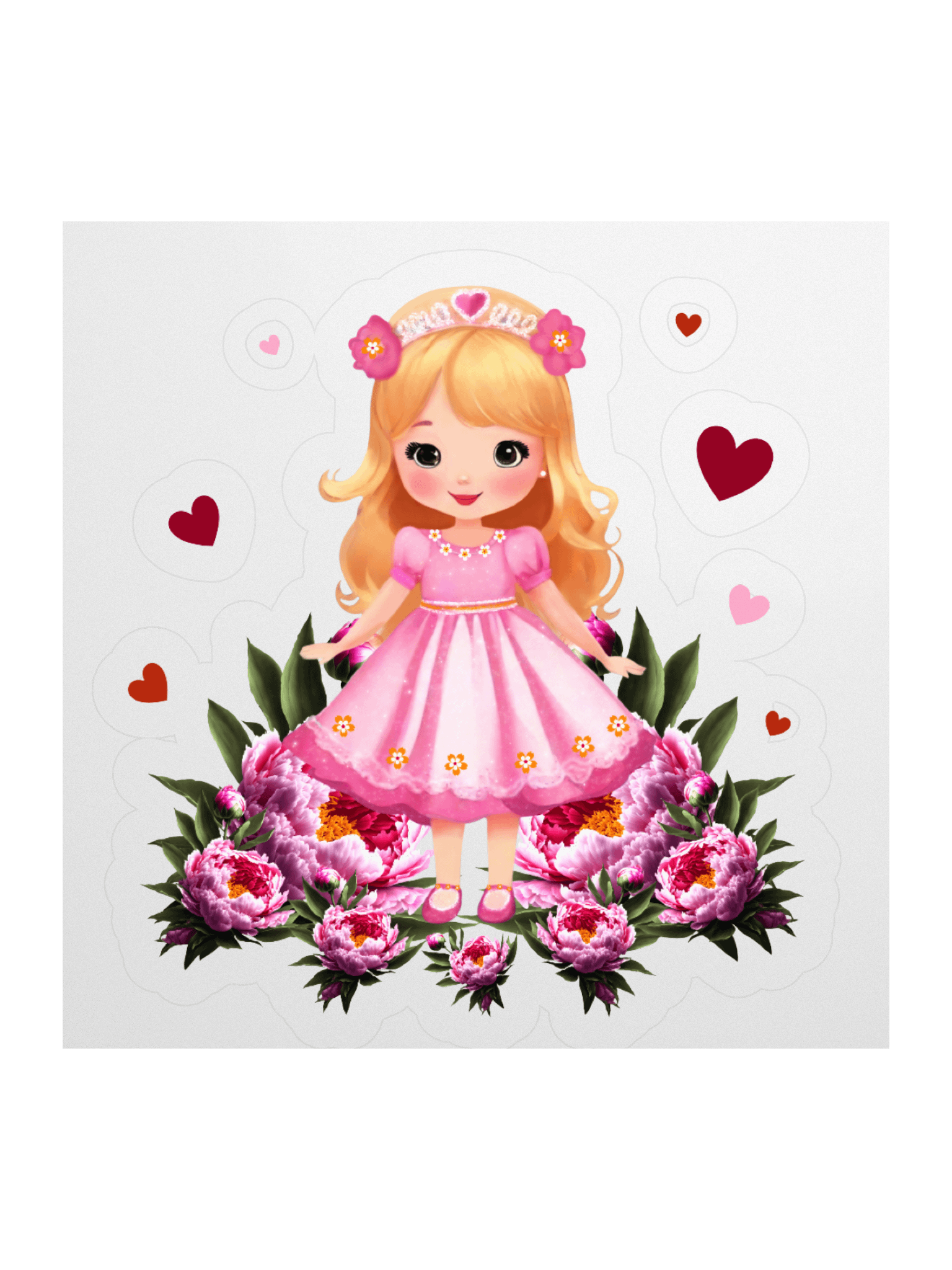 Blonde Princess Kiss Cut Stickers product image (3)
