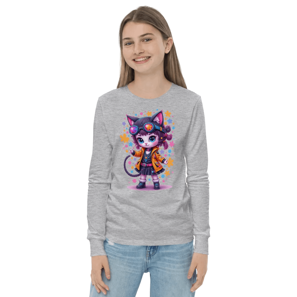 Whimsical Gadget Kitty Long Sleeve Tee product image (20)