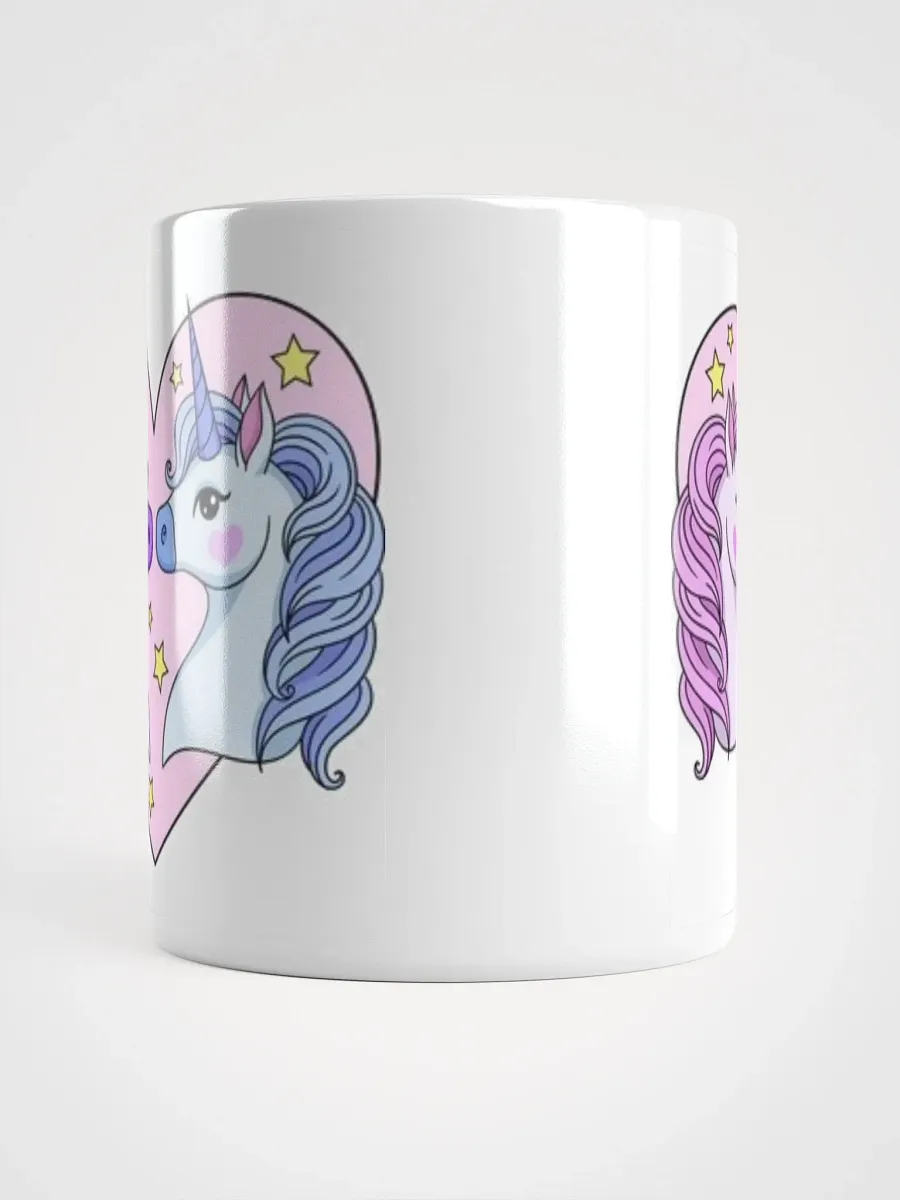 White Glossy Mug Lovely Unicorns product image (5)