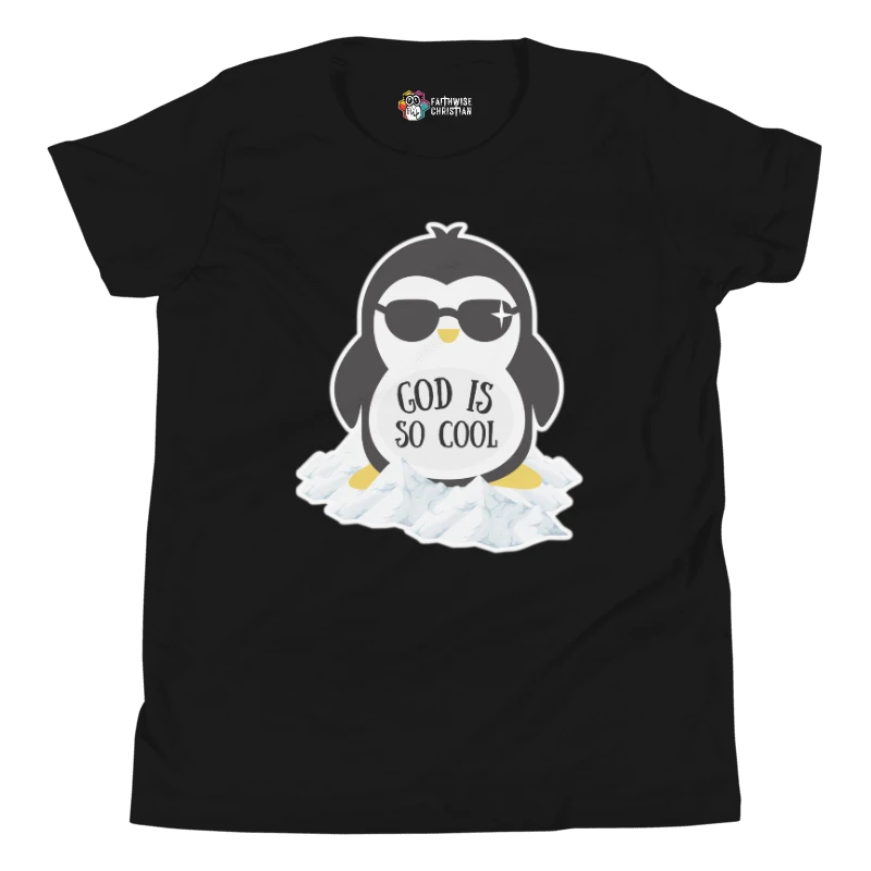 God Is So Cool Penguin Kids T-Shirt product image (4)