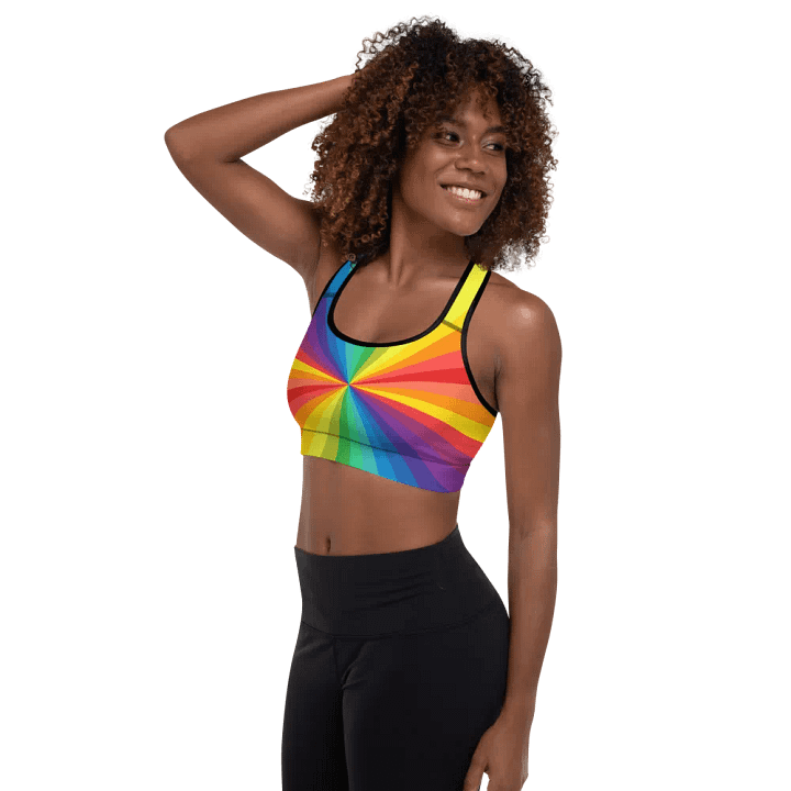 Trippy Rainbow Sport Bra product image (2)