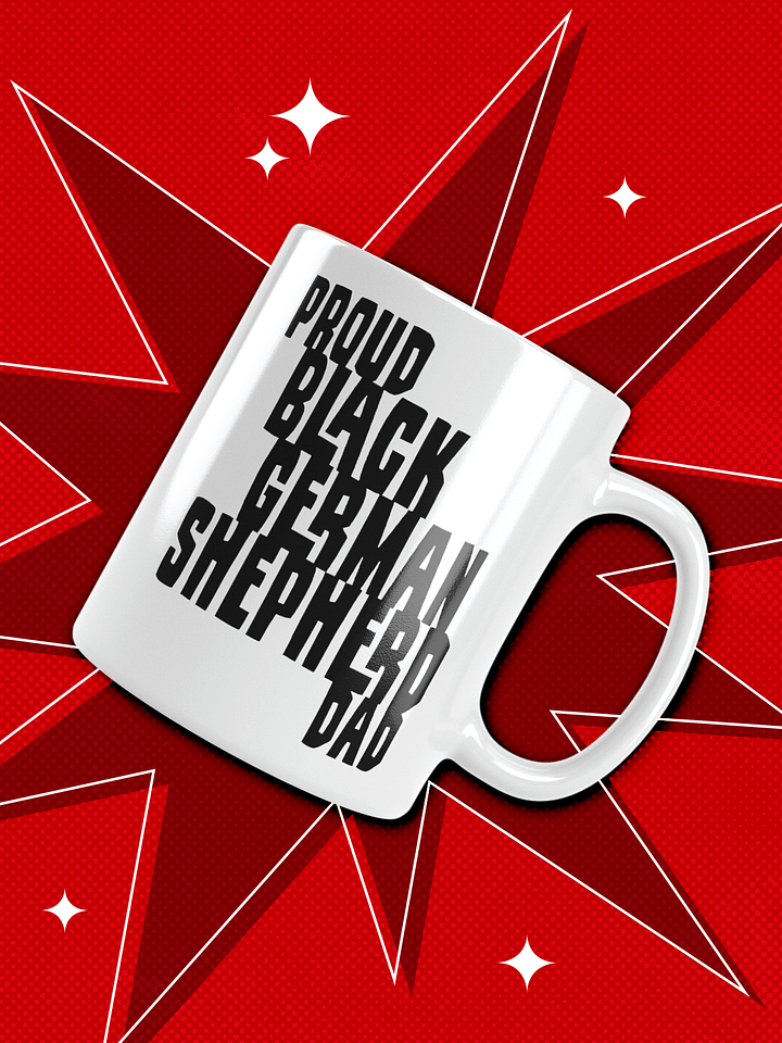 Proud Black German Shepherd Dad Small Mug For GSD Lovers product image (1)