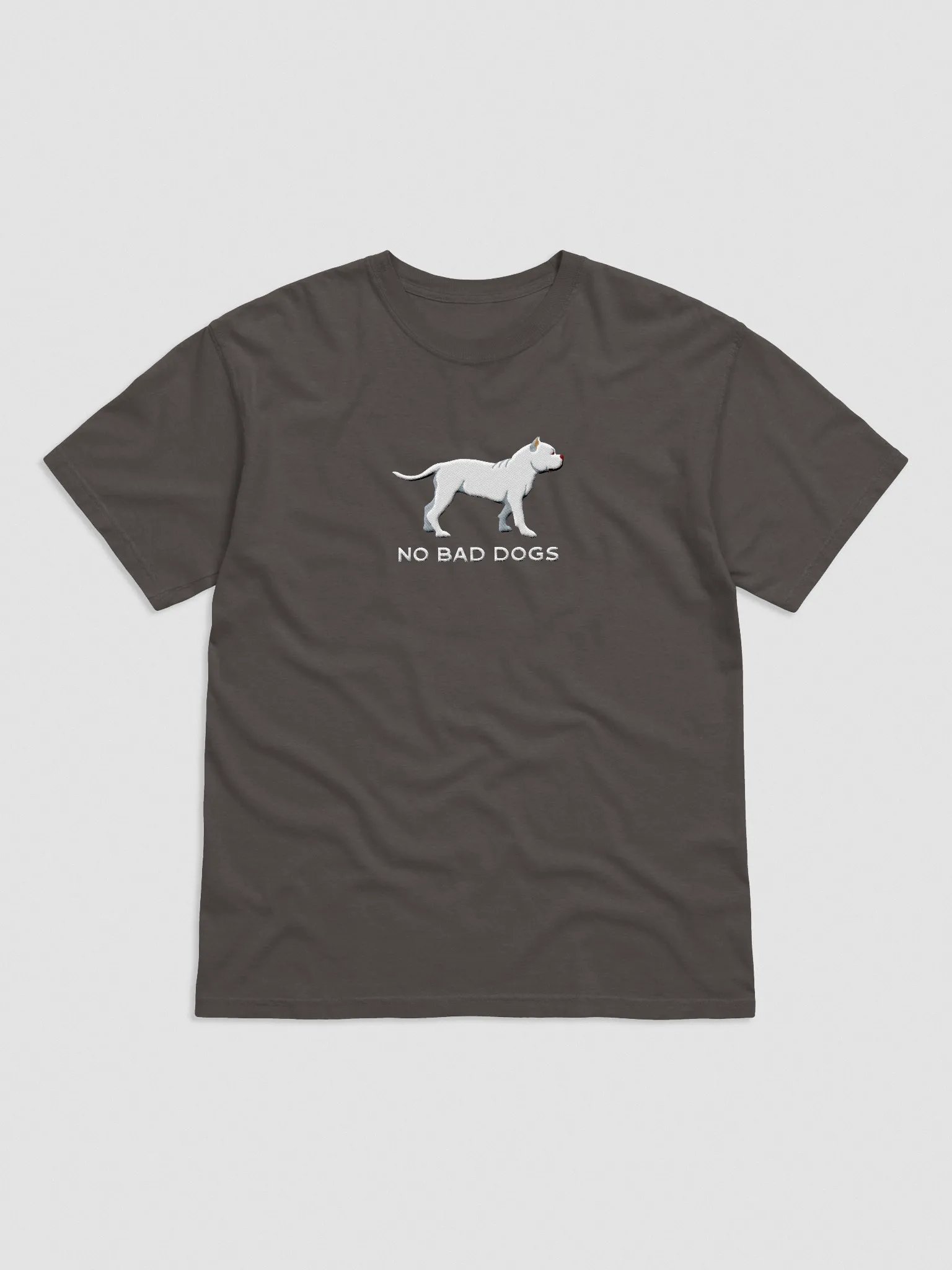 No Bad Dogs T-Shirt(Embroidered) of an American Bully(White) product image (4)