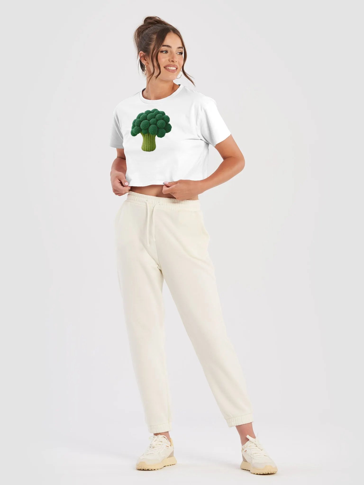 CozyAvocado Women's Premium Broccoli Crop Top #7 product image (5)