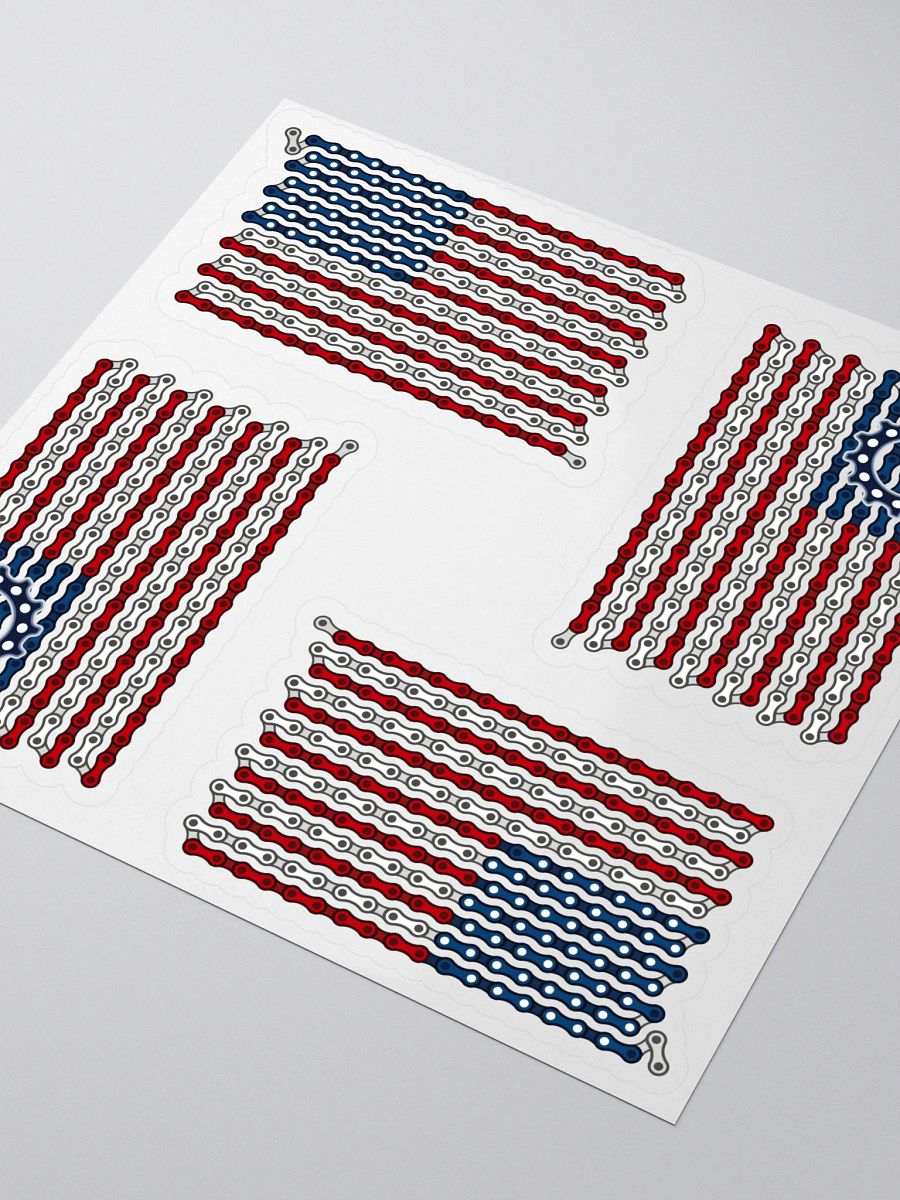 USA Dual Bike Chain Flag Sticker Set of 4 product image (3)