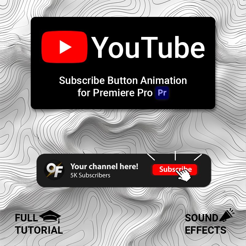 Custom YouTube Sub Button Animation | Call To Action Overlay | Drag & Drop | Digital Download product image (1)