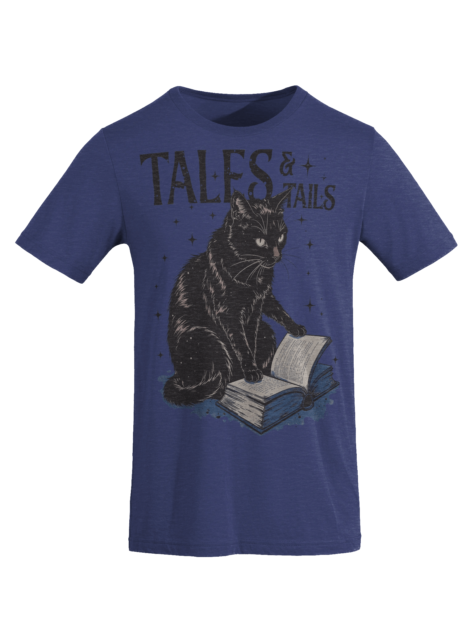 The "Tales & Tails" Book Cat Triblend T-shirt product image (4)