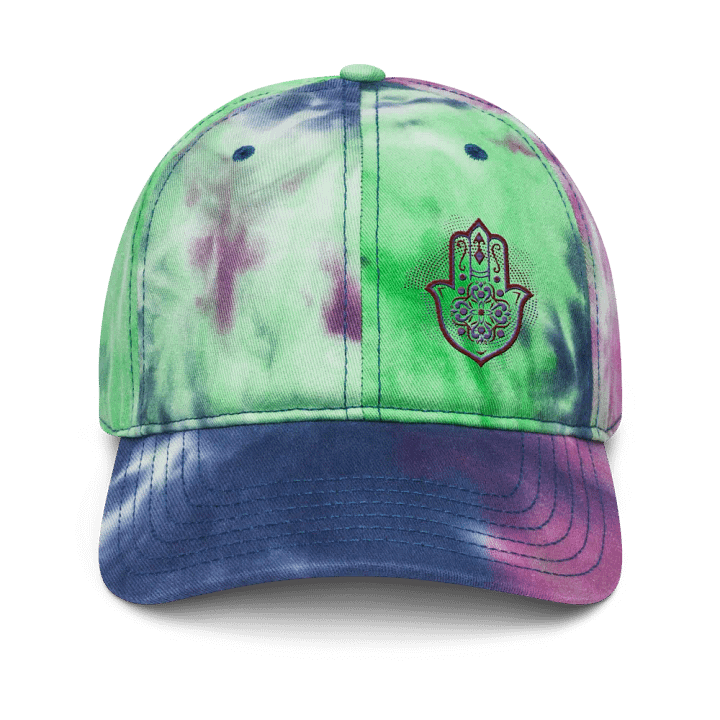 Hamsa Harmony Tie-Dye Dad Hat product image (1)