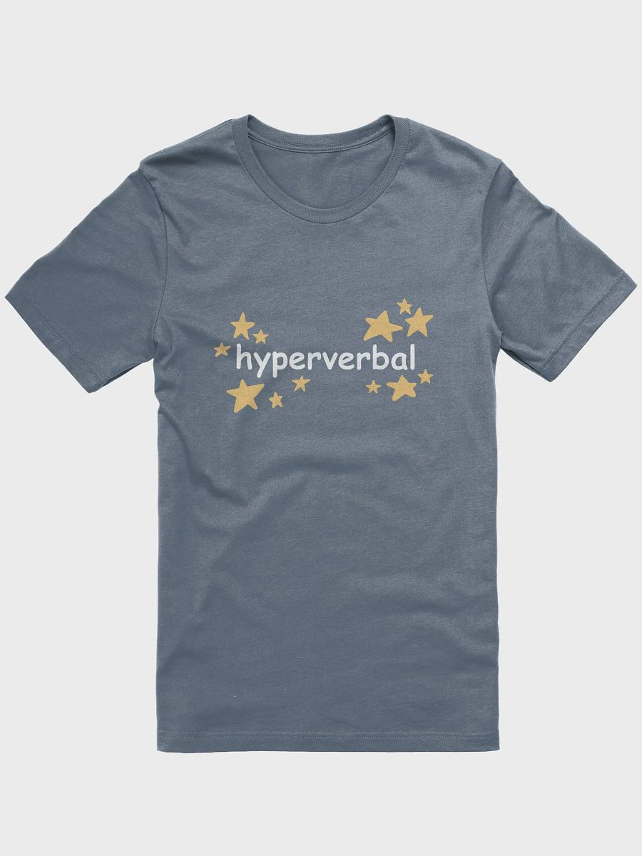 hyperverbal (comic sans with stars) printed supersoft tee product image (3)