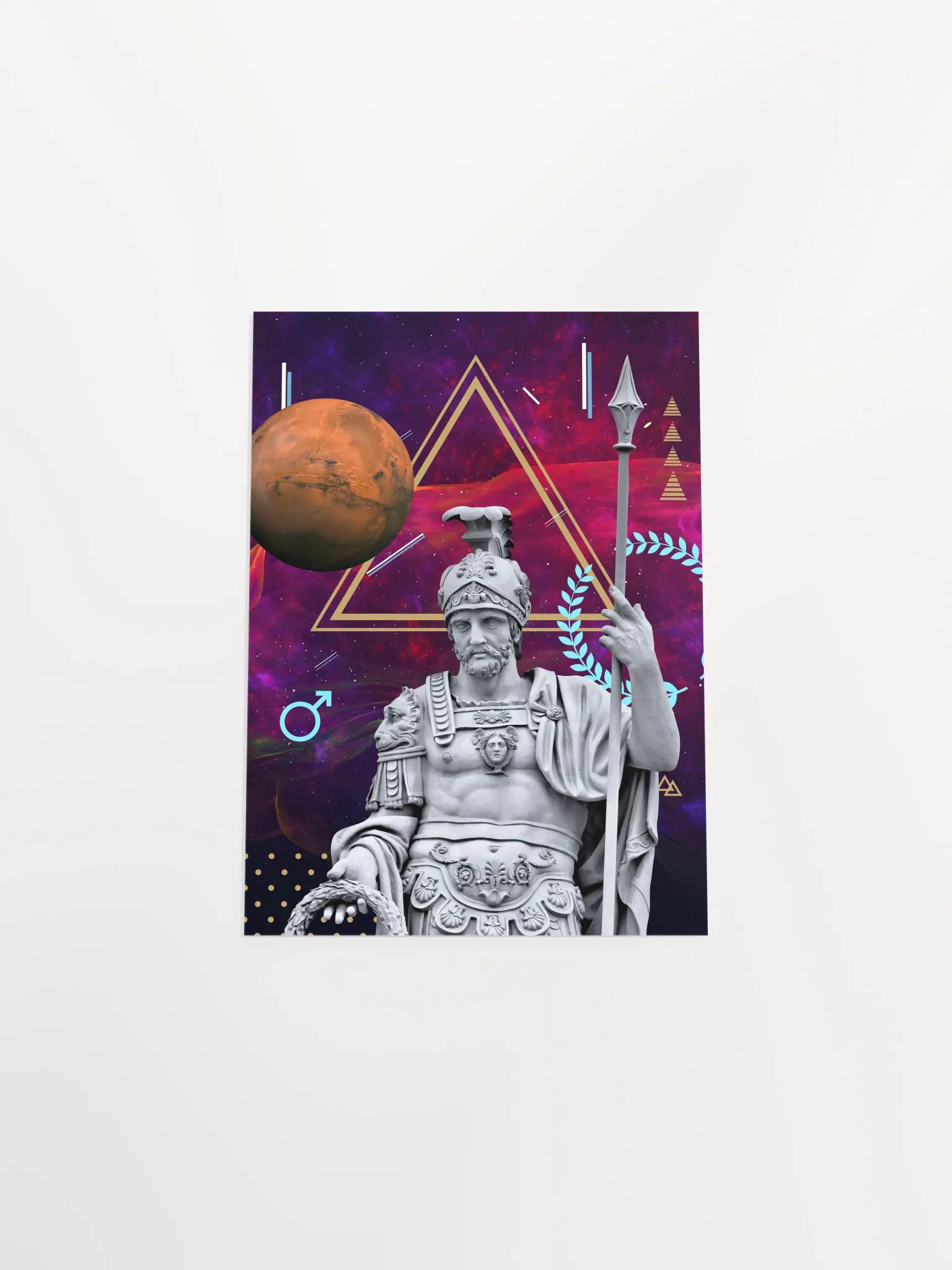 Vaporwave poster: Gods and Planets, Mars (Ares) [synthwave/vaporwave/retrowave/cyberpunk] — aesthetic poster, retrowave poster, neon poster product image (9)