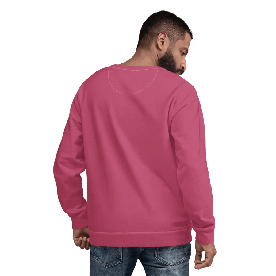 Plain Vibrant Red Soft Summer Unisex Recycled Polyester Heavyweight Premium Sweatshirt by Treasure Pie product image (8)