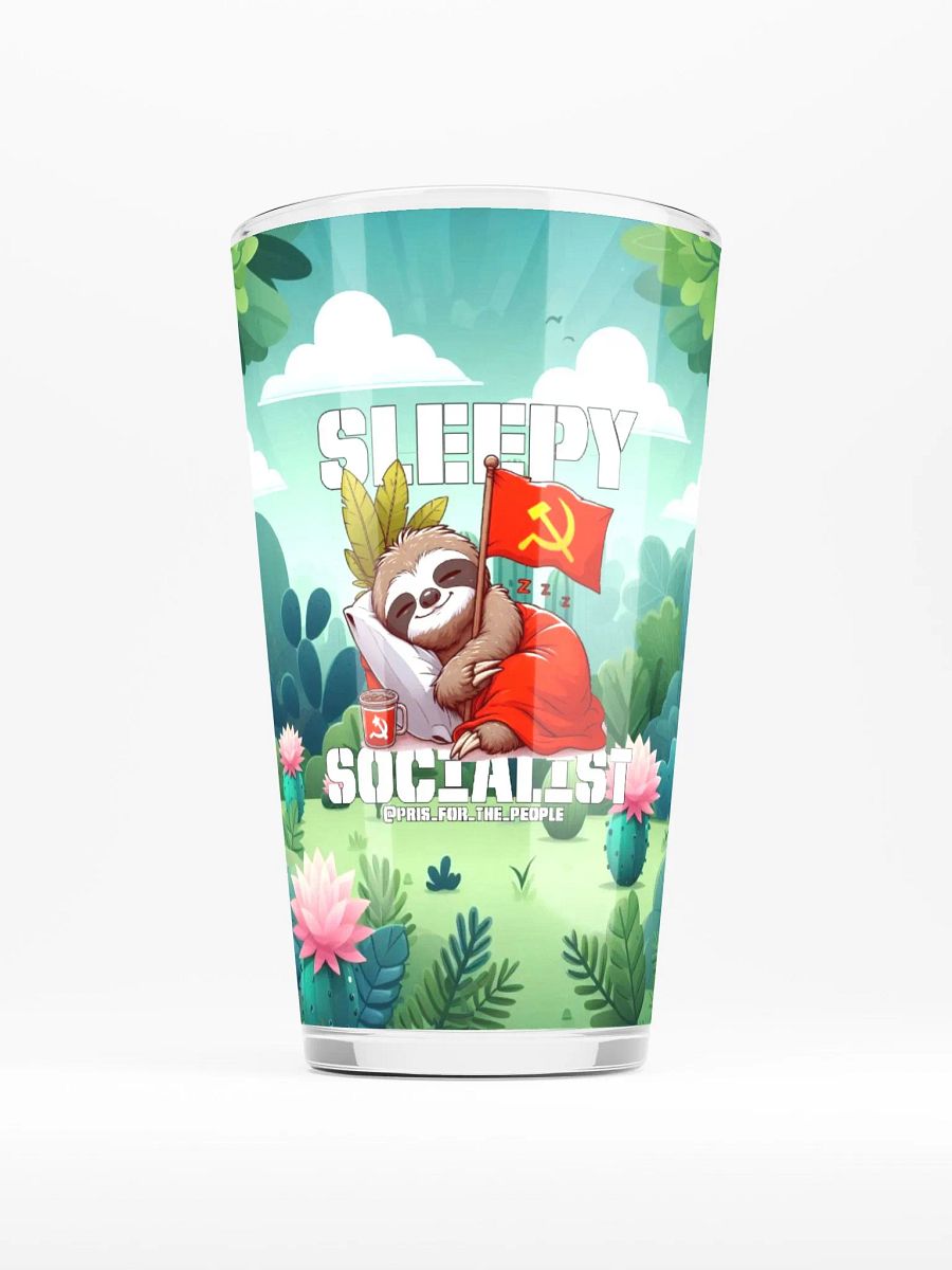 Sleepy Socialist Shaker Pint Glass product image (1)