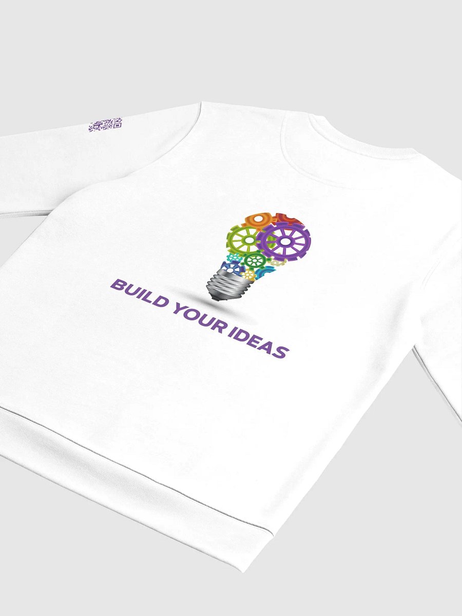 Build Your Ideas Crewneck Sweatshirt Crisp White With Purple product image (4)