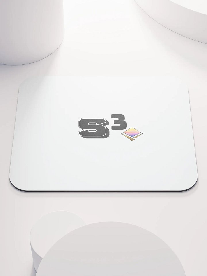 S³ Stripped // All White Mouse Pad product image (1)