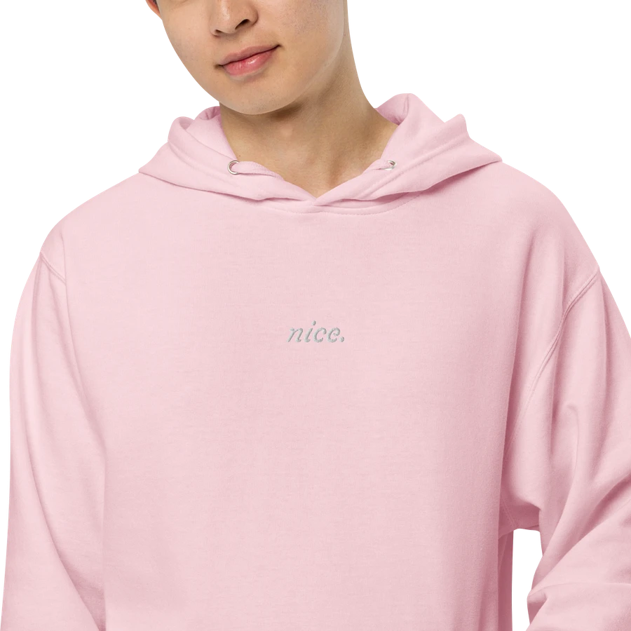 Nice. Embroidered Hoodie (Pink/White) product image (3)