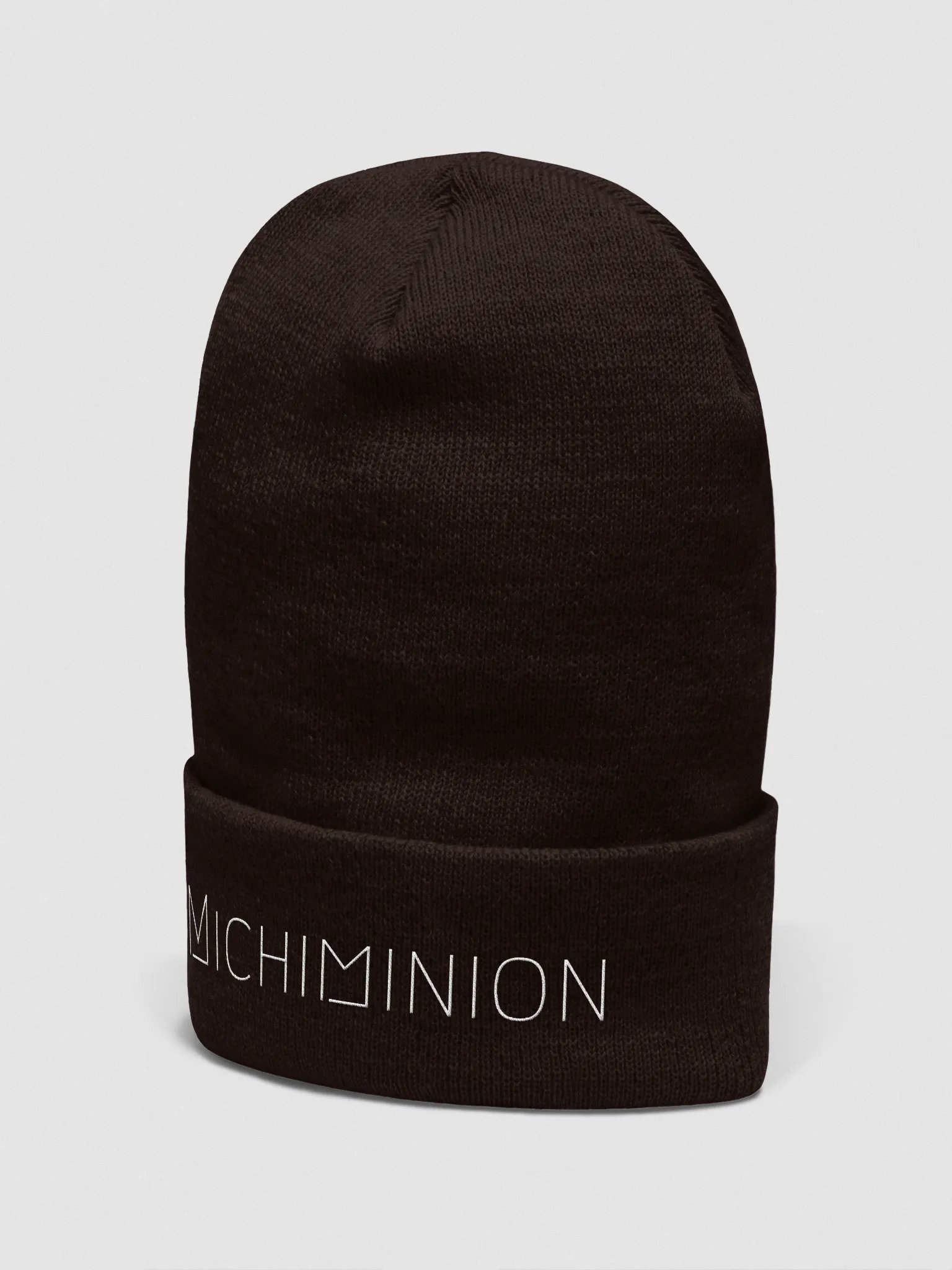 Michiminion White Lettered Cuffed Beanie product image (16)