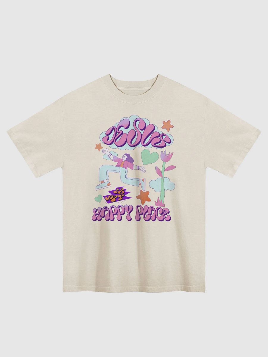 Jesus is my Happy Place Oversized Tee product image (1)
