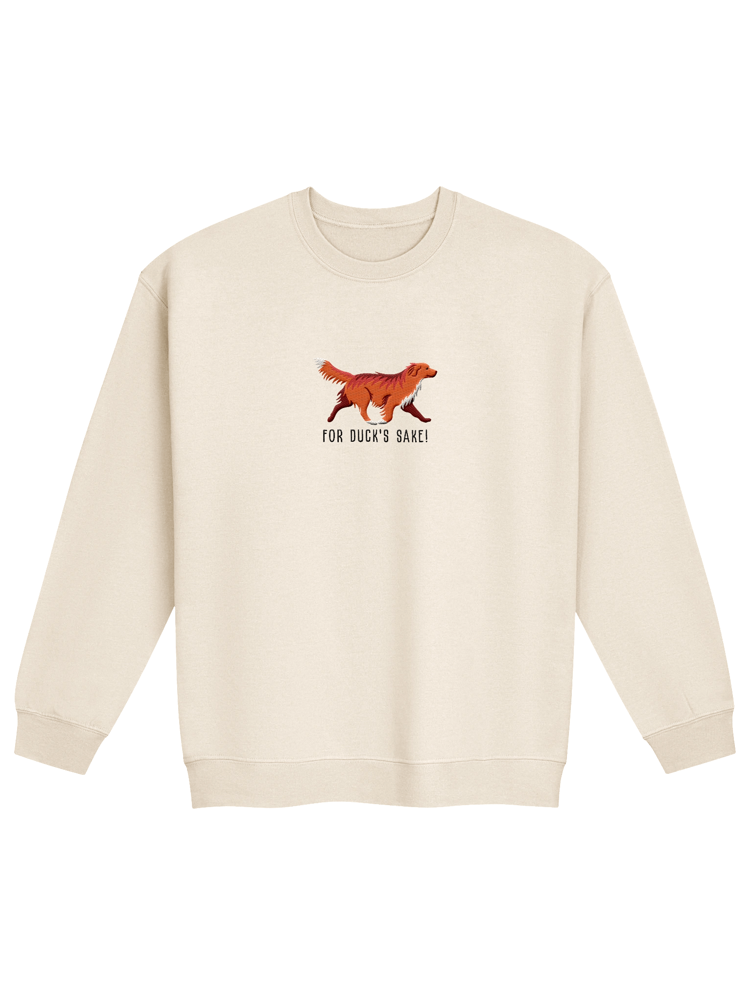For Duck's Sake! Sweatshirt (Embroidered) of a Nova Scotia Duck Tolling Retriever(Red) product image (21)