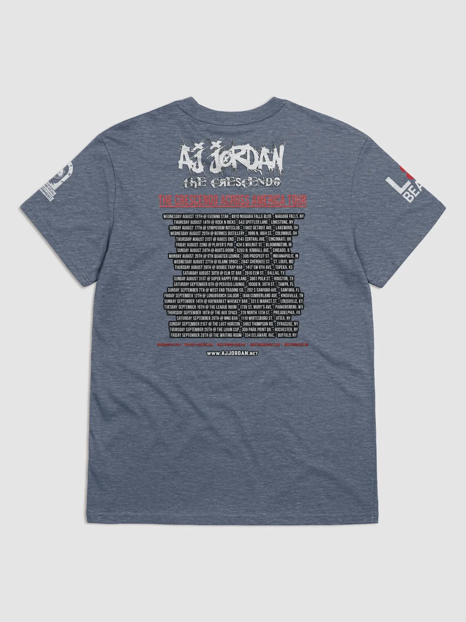 AJ Jordan The Crescendo Across America Tour Shirt product image (2)