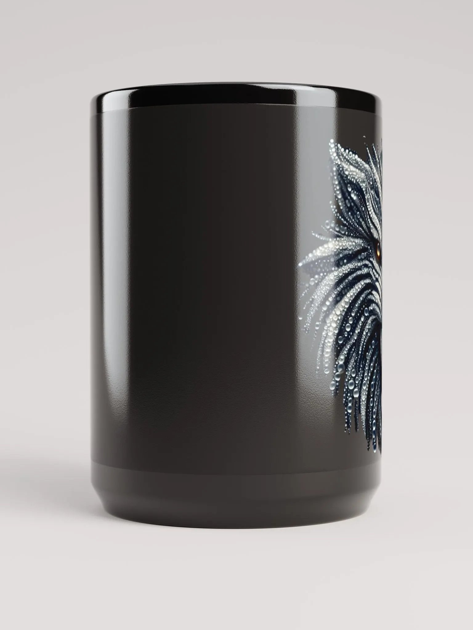 Mystical Wolf Black Glossy Mug product image (5)