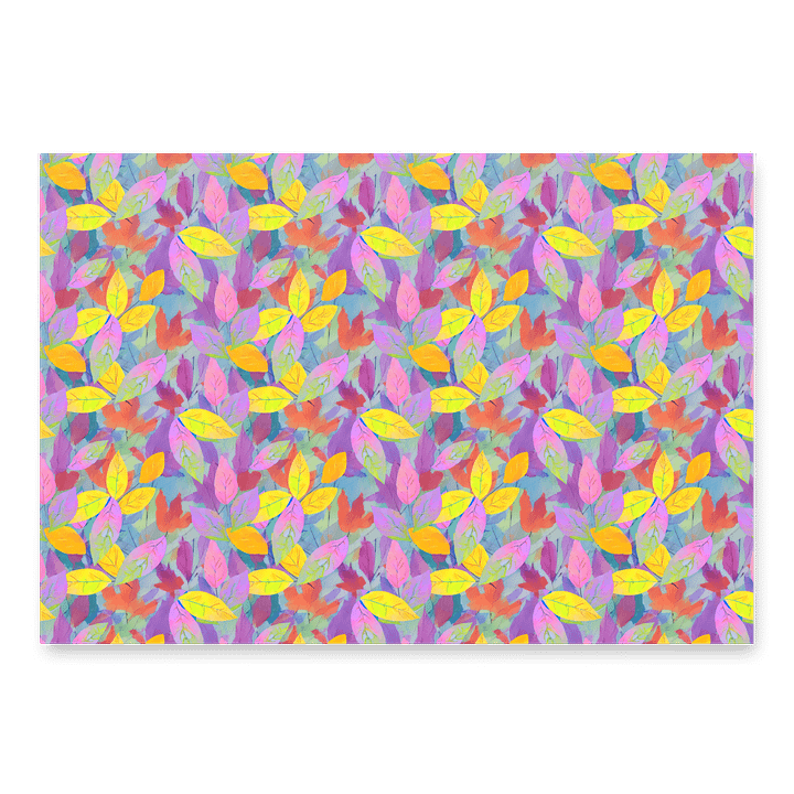 Yellow Pink Leaves Paper sheet product image (1)