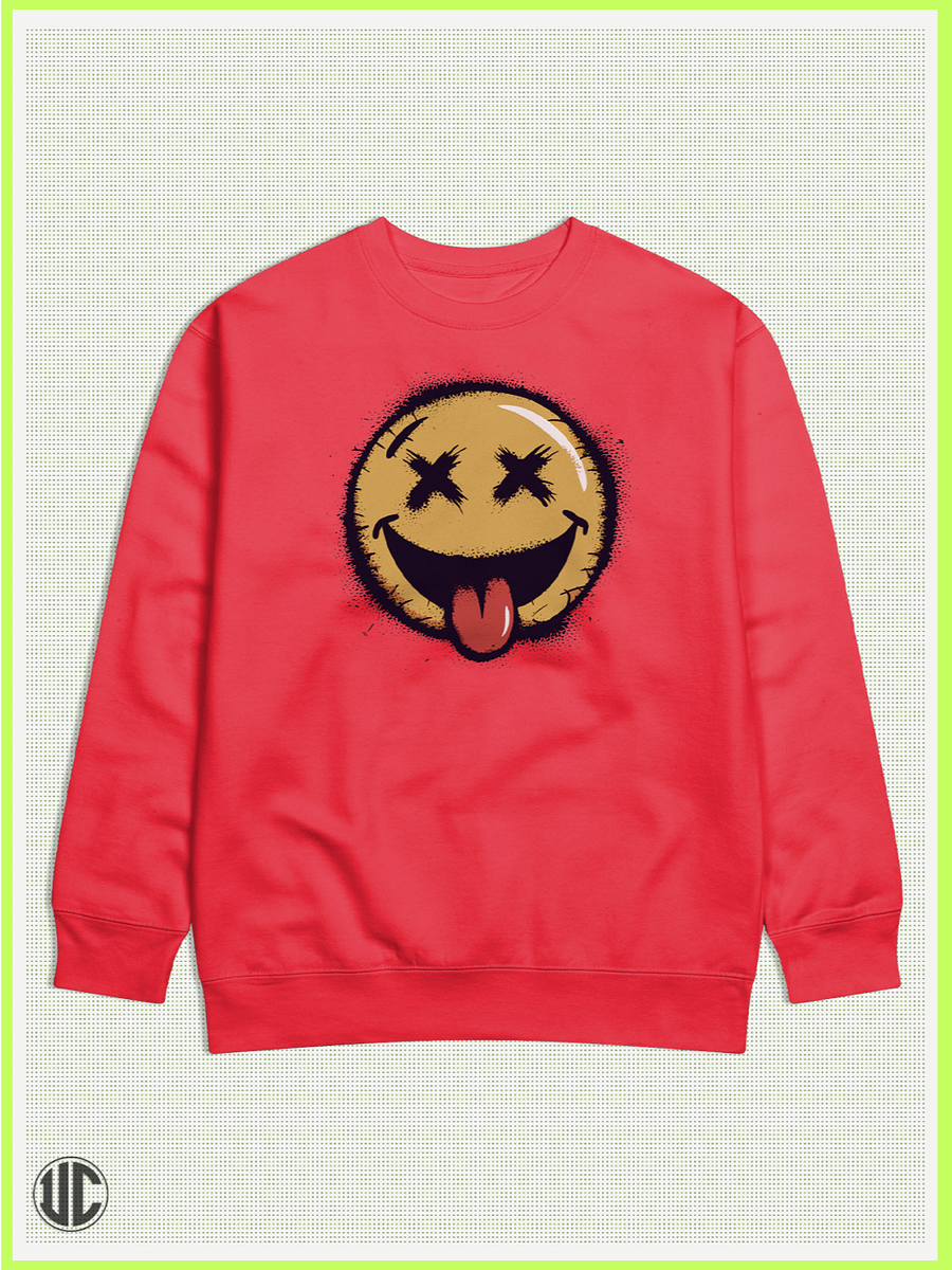 UnkoCon – X Smiley Graphic Crew Neck Sweatshirt product image (1)