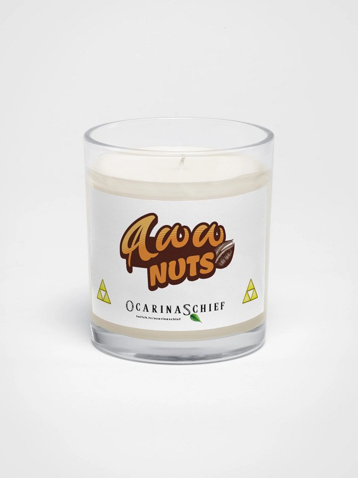 Aww Nuts Soy Wax Candle In A Clear Glass Jar product image (1)
