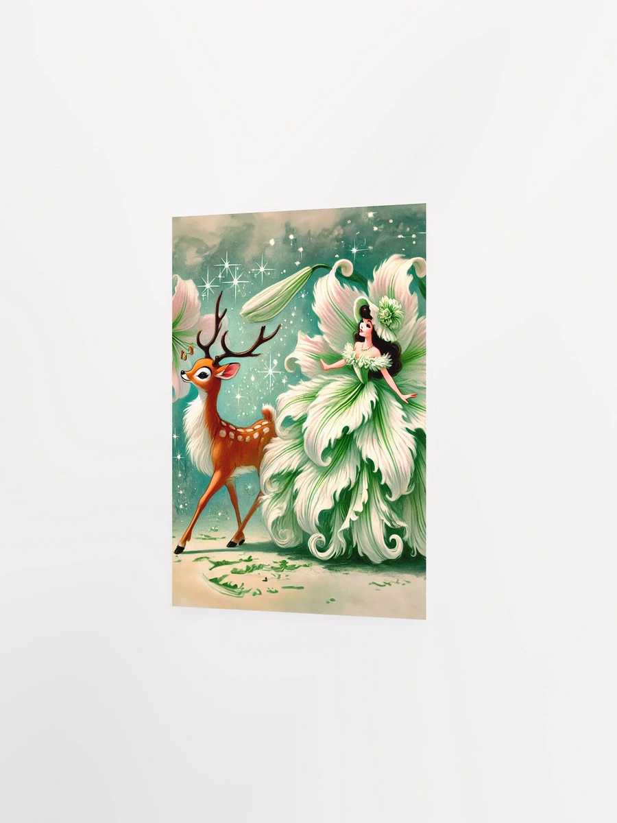 Green Flower Fairy with Deer Premium Matte Poster product image (15)