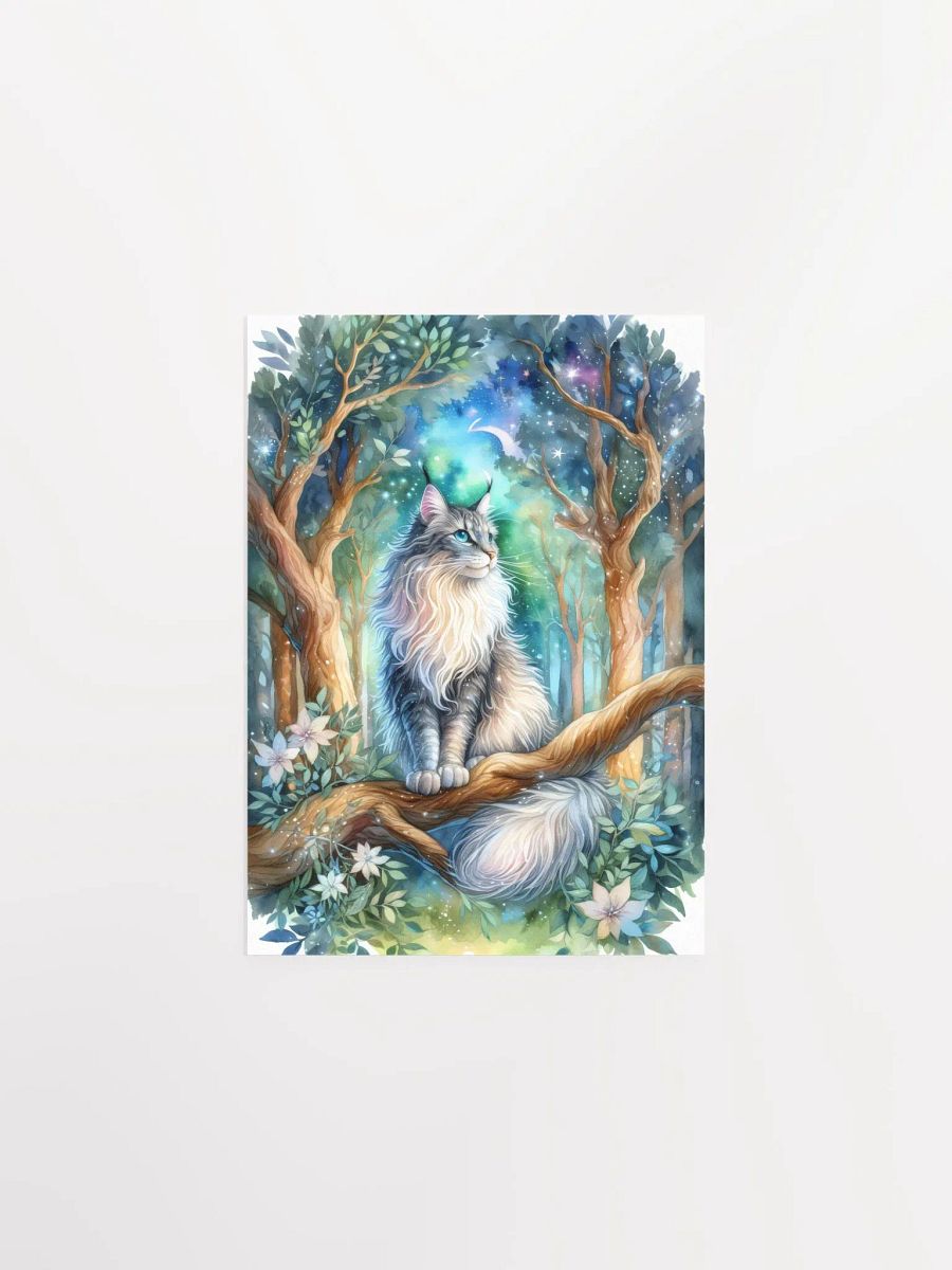 Majestic Cat in a Mystical Forest Poster product image (3)