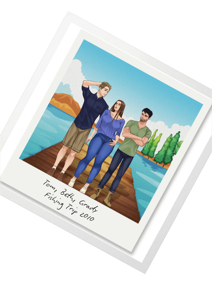 Between the Birches Awakening // Fishing Trip // Sticker product image (2)