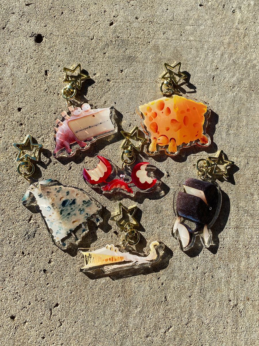 Cheese Creatures - ACRYLIC KEYCHAINS product image (1)