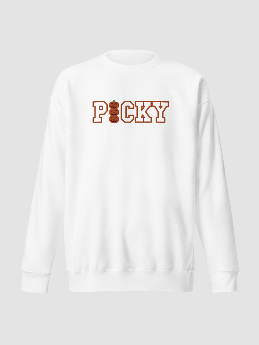 Picky Pumpkin Embroidered Crewneck (4 Colors) product image (3)