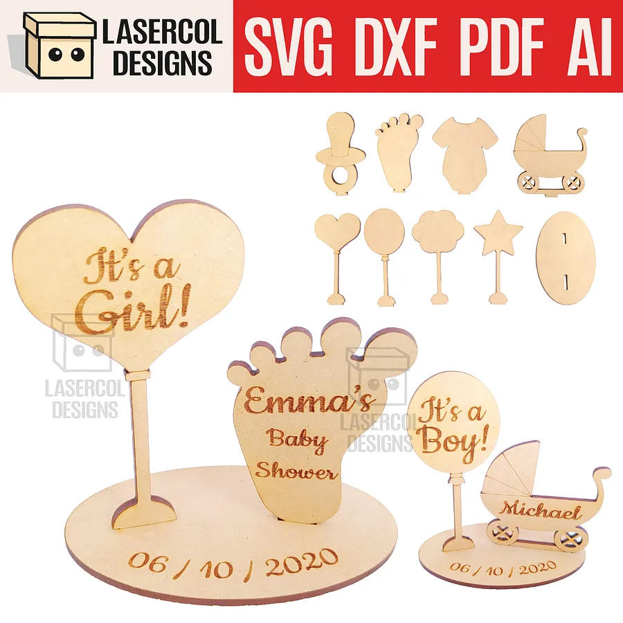 Baby Shower Gift- Laser Cut Files product image (1)