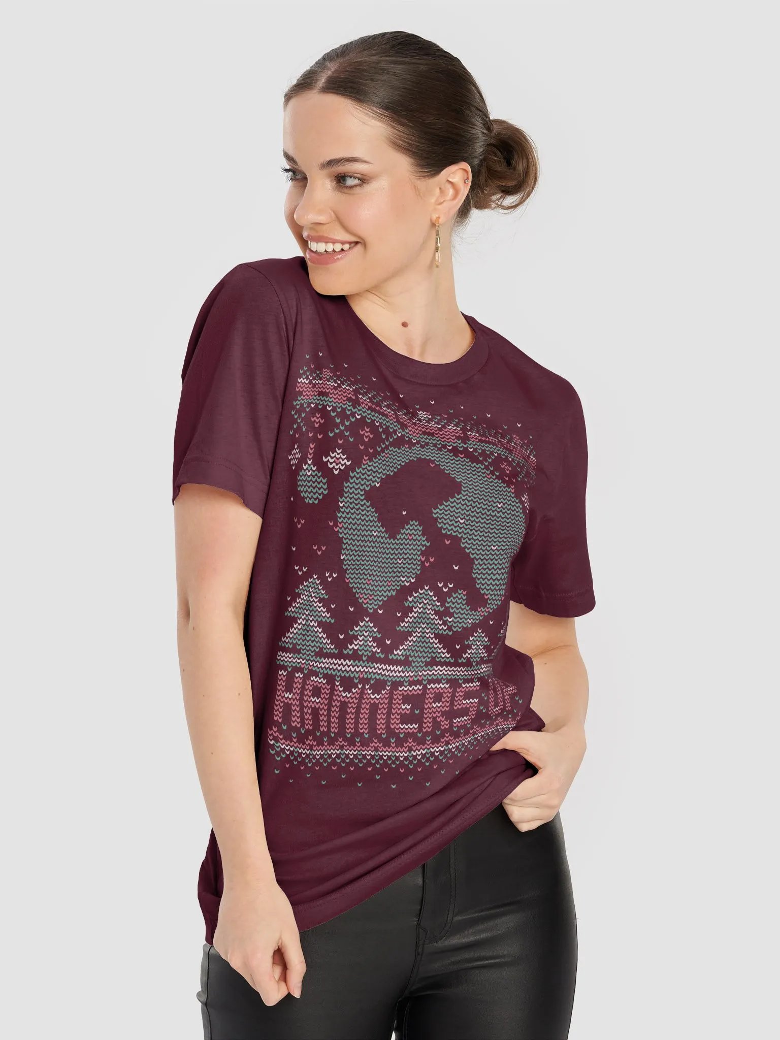 Christmas Tee Maroon product image (6)