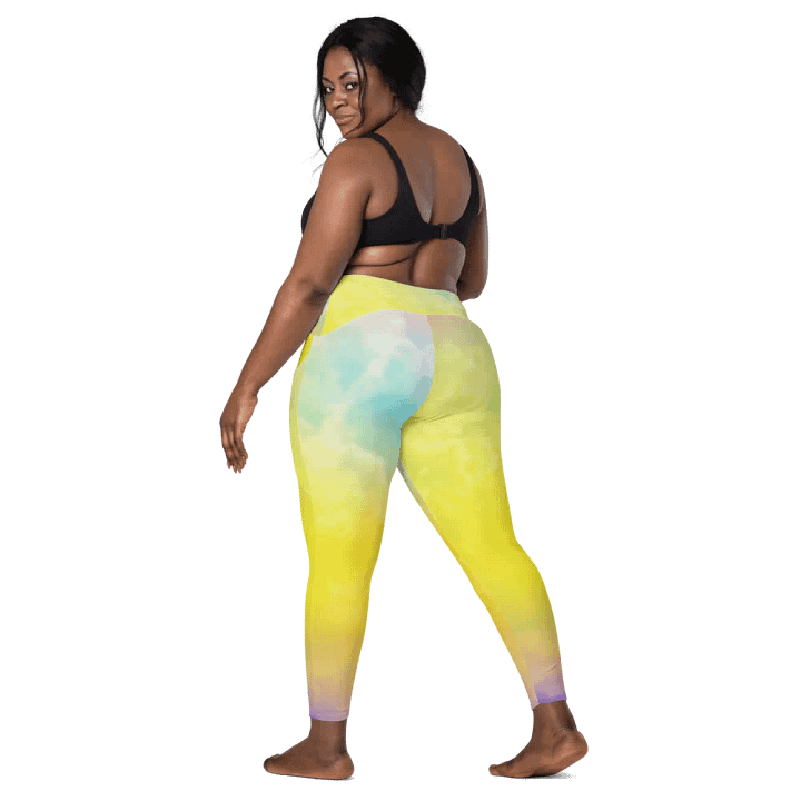 Blur cloud rainbow Design Leggings with Pocket - V9 product image (1)