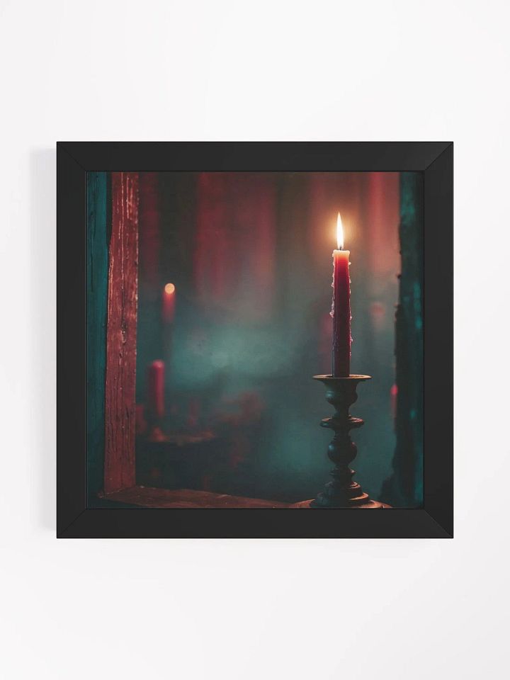Moody Burgundy Candle Framed Print product image (22)