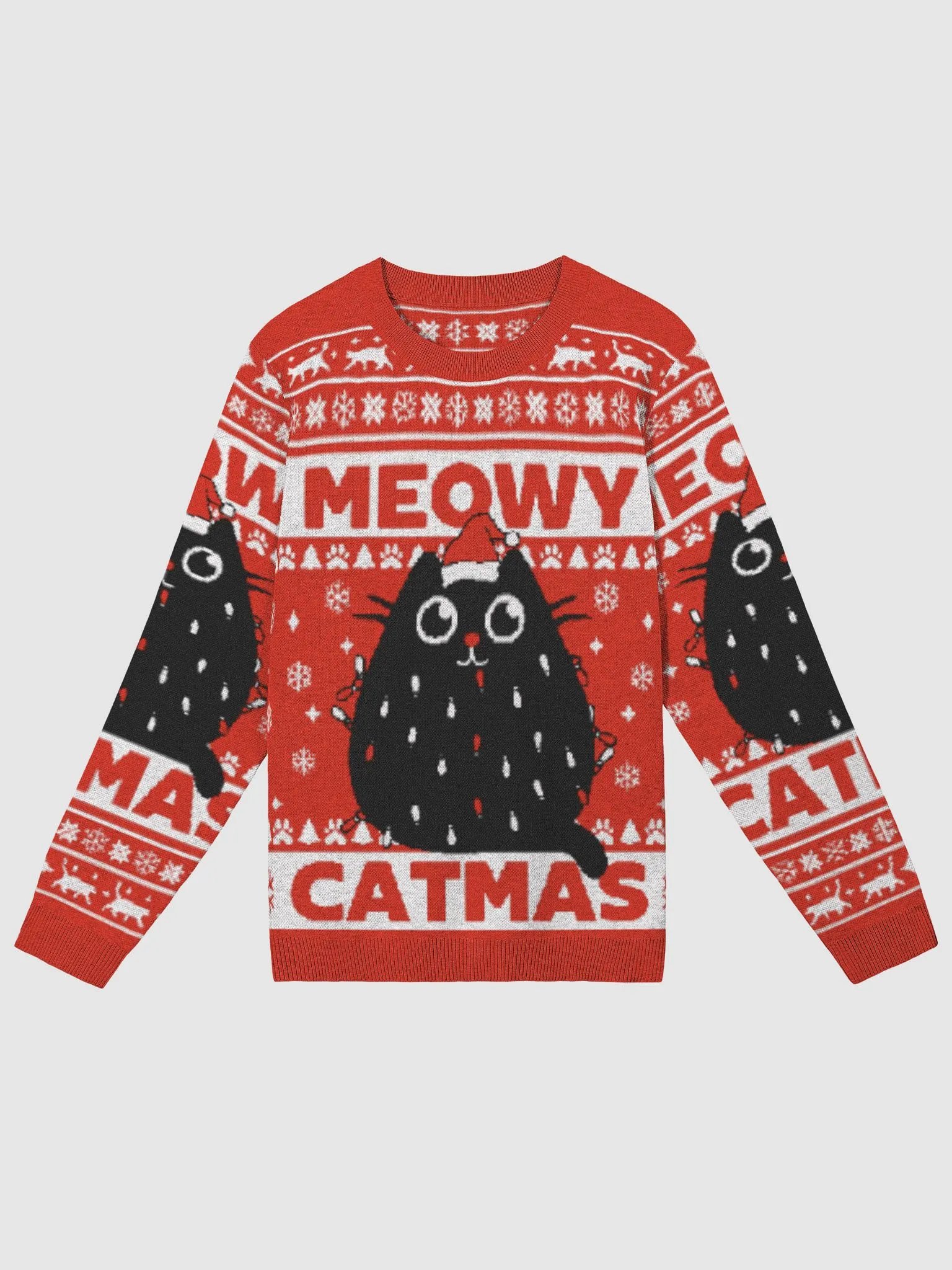 Meowy Catmas Jacquard Knit Sweater product image (1)